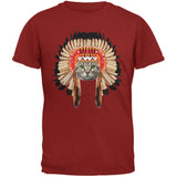 Thanksgiving Funny Cat Native American Gold Youth T-Shirt