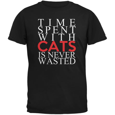 Time Spent With Cats Never Wasted Black Youth T-Shirt