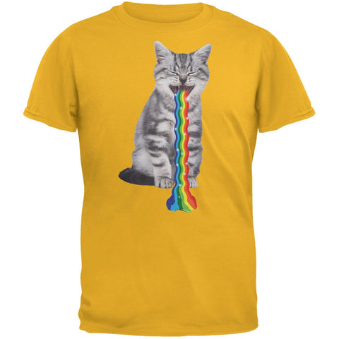 Rainbow Vomit Cat Adult T-Shirt