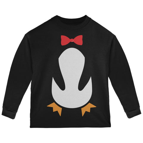 Halloween Penguin Costume Black Toddler Long Sleeve T-Shirt