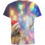 Mystical Christmas Sloth All Over Adult T-Shirt