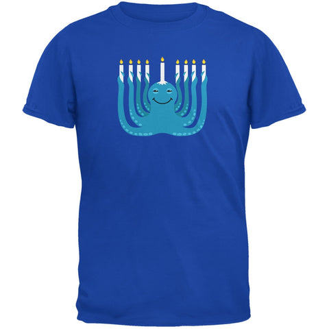 Hanukkah Menorah-ctopus Funny Octopus Royal Youth T-Shirt