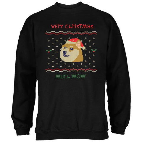 Doge Ugly Christmas Sweater Black Adult Sweatshirt