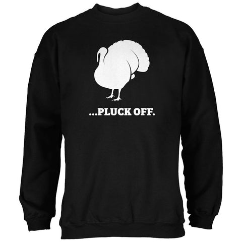 Funny Turkey Pluck Off Black Adult Sweatshirt