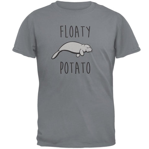 Floaty Potato Manatee Gravel Grey Adult T-Shirt