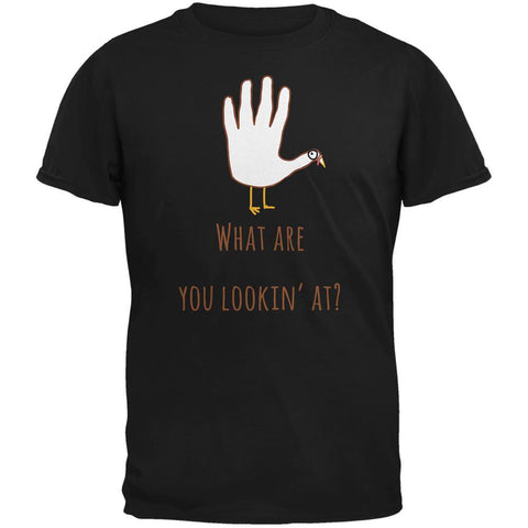 Thanksgiving Turkey What Are You Looking At?  Black Youth T-Shirt