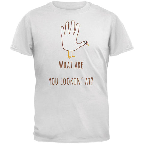 Thanksgiving Turkey What Are You Looking At?  White Youth T-Shirt