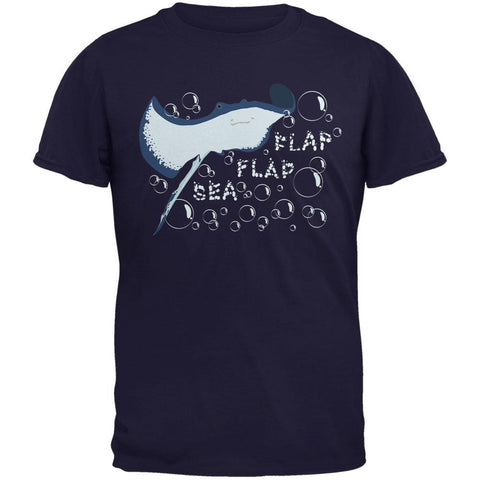 Sea Flap Flap Stingray Navy Youth T-Shirt