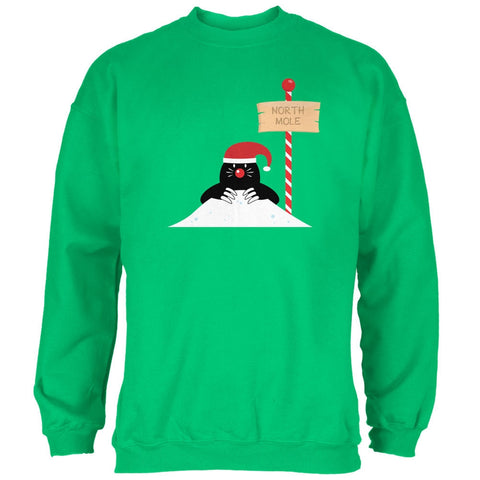 Christmas The North Mole Pole Irish Green Adult Sweatshirt