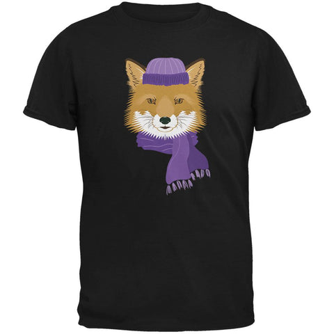 Winter Fox Black Adult T-Shirt