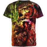 Galaxy Zen Wisdom Owl All Over Adult T-Shirt