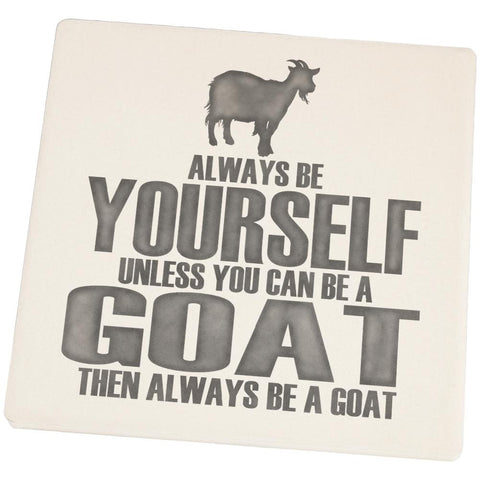 Always Be Yourself Goat Square Sandstone Coaster