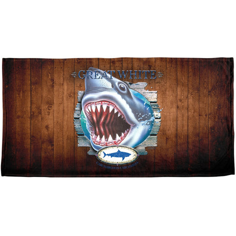 Great White Trophy All Over Beach Towel