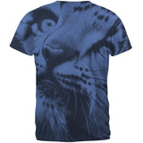 Snow Leopard Cub Ghost Close Up Heather Royal Adult T-Shirt