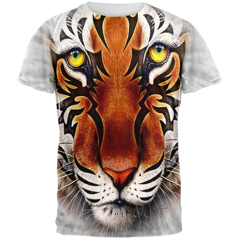 Tribal Tiger All Over Adult T-Shirt