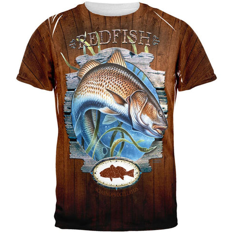 Red Fish Trophy All Over Adult T-Shirt