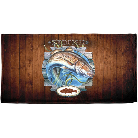 Red Fish Trophy All Over Beach Towel