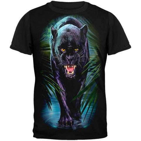 Black Panther Adult Black Back T-Shirt