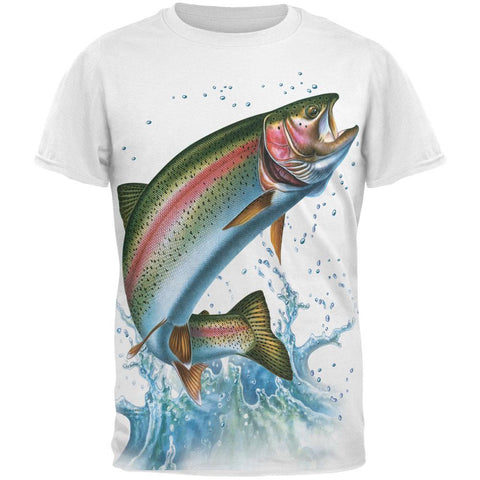 Rainbow Trout Splash All Over Adult T-Shirt