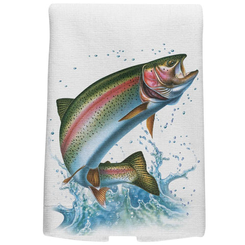 Rainbow Trout Splash All Over Hand Towel