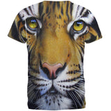 Siberian Tiger Face All Over Adult T-Shirt