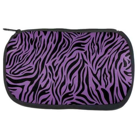 Zebra Print Purple Makeup Bag