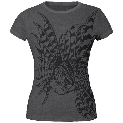 Lionfish All Over Dark Heather Juniors Soft T-Shirt