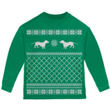 Dachshund Ugly Christmas Sweater Forest Youth Long Sleeve T-Shirt