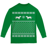 Dachshund Ugly Christmas Sweater Forest Youth Long Sleeve T-Shirt