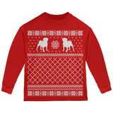 Pug Ugly Christmas Sweater Forest Youth Long Sleeve T-Shirt