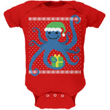 Ugly Christmas Sweater Octopus Kelly Green Soft Baby One Piece