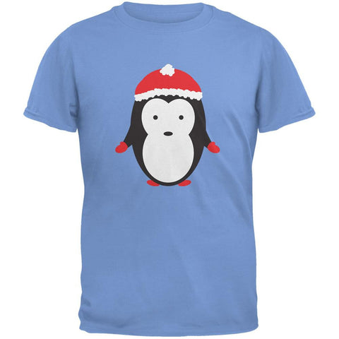 Christmas Cute Penguin Carolina Blue Youth T-Shirt