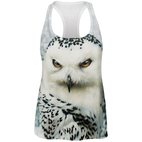 Snowy Owl of Winter All Over Womens Work Out Tank Top