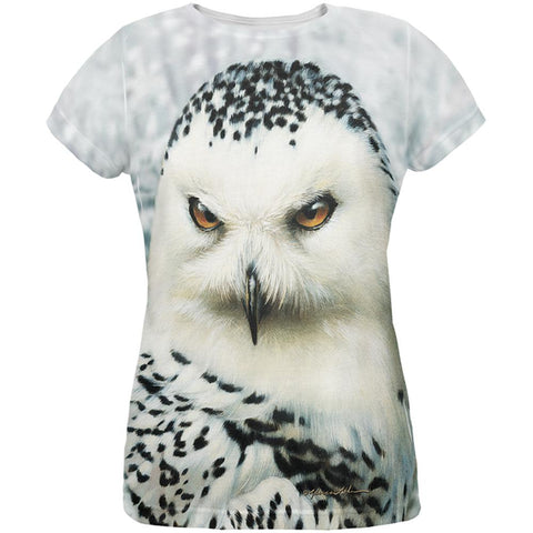 Snowy Owl of Winter All Over Womens T-Shirt