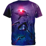 Laser Sharks In Space All Over Adult T-Shirt