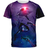 Laser Sharks In Space All Over Adult T-Shirt