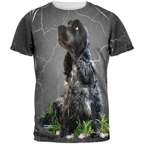Cocker Spaniel Live Forever All Over Adult T-Shirt