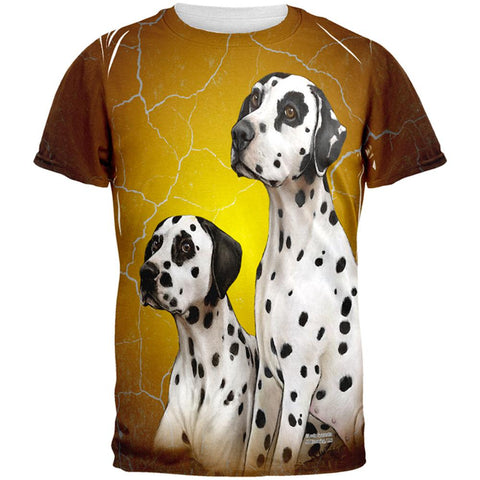 Dalmatians Live Forever All Over Adult T-Shirt