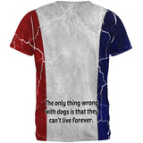 French Bulldog Live Forever All Over Adult T-Shirt