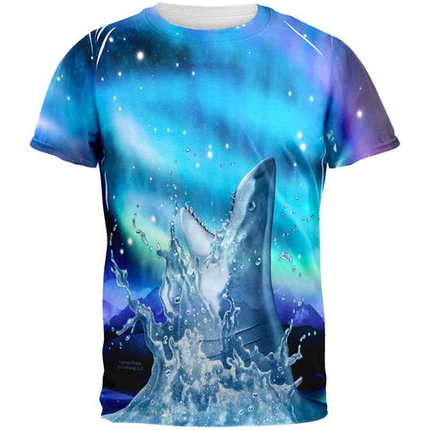 Aurora Shark All Over Adult T-Shirt