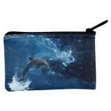 Dolphin IN SPACE Ocean Wave Coin Purse