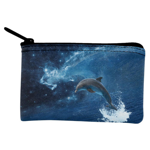 Dolphin IN SPACE Ocean Wave Coin Purse