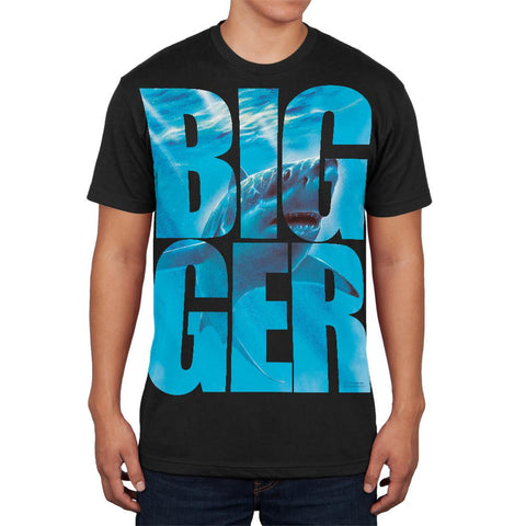Size Does Matter Great White Shark Black Adult Soft T-Shirt