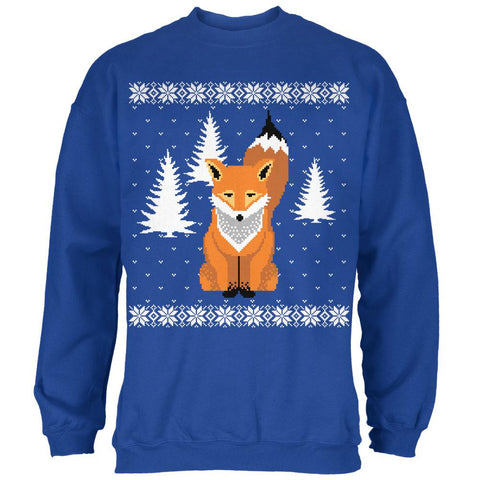 Big Fox Ugly Christmas Sweater Royal Adult Sweatshirt