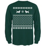 Basset Ugly Christmas Sweater Forest Adult Long Sleeve T-Shirt