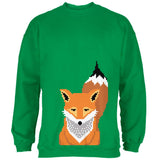 Winter Pixelated Fox Deep Royal Adult Hoodie