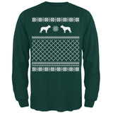 Boston Terrier Ugly Christmas Sweater Forest Adult Long Sleeve T-Shirt