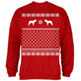 Boston Terrier Ugly Christmas Sweater Forest Adult Sweatshirt