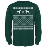 Boxer Ugly Christmas Sweater Forest Adult Long Sleeve T-Shirt