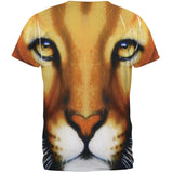 Mountain Lion Cougar Face All Over Adult T-Shirt